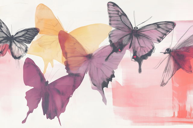 Artistic Butterflies Illustration