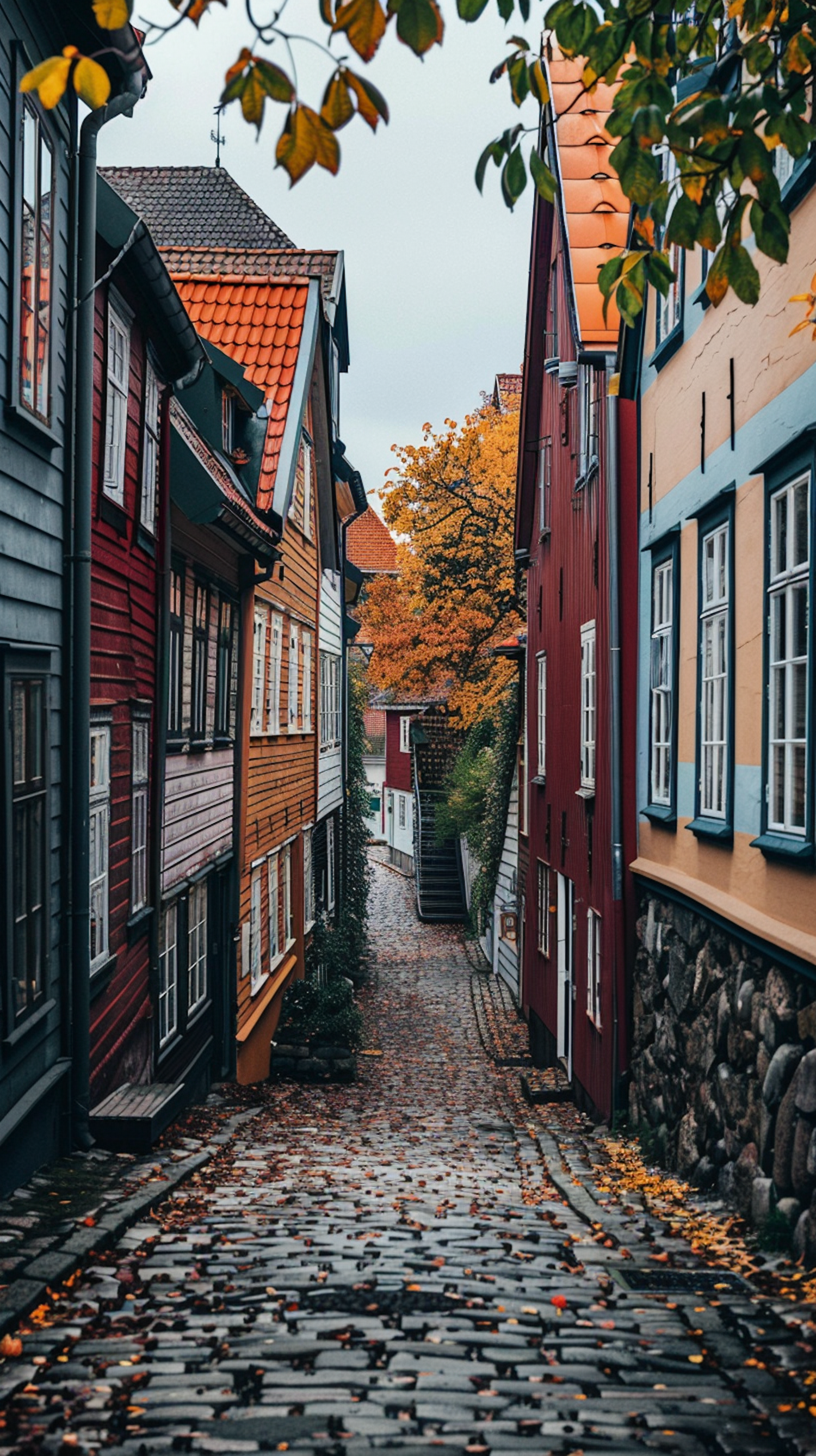 Historic Village in Autumn