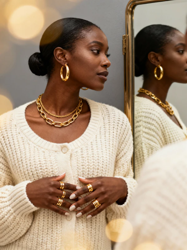 Elegant Woman by Mirror