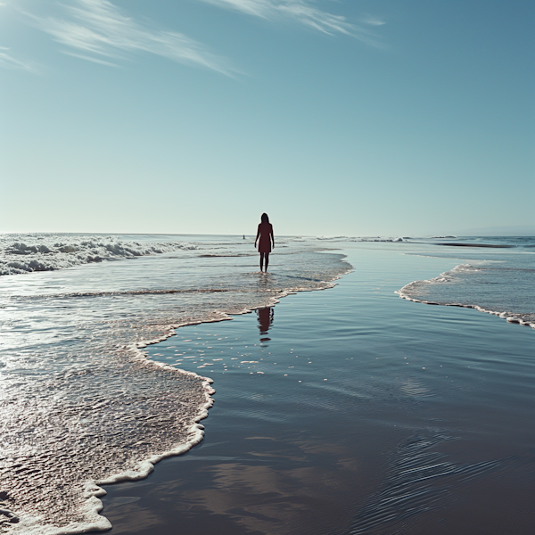 Contemplation at the Serene Shore