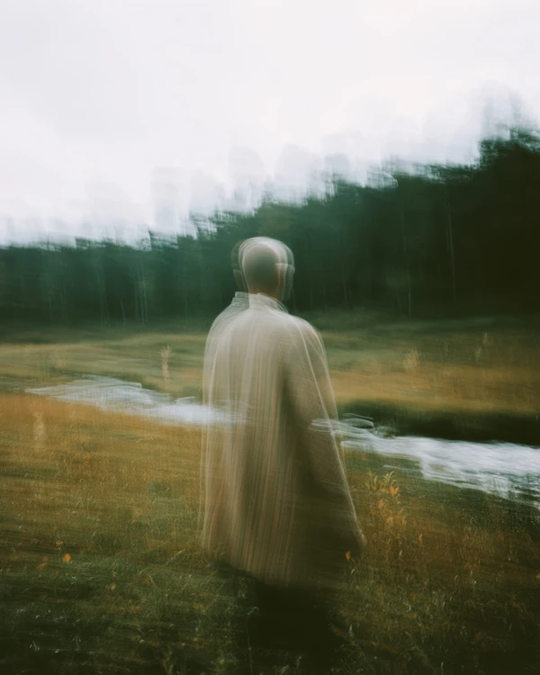 Blurred Figure in Nature