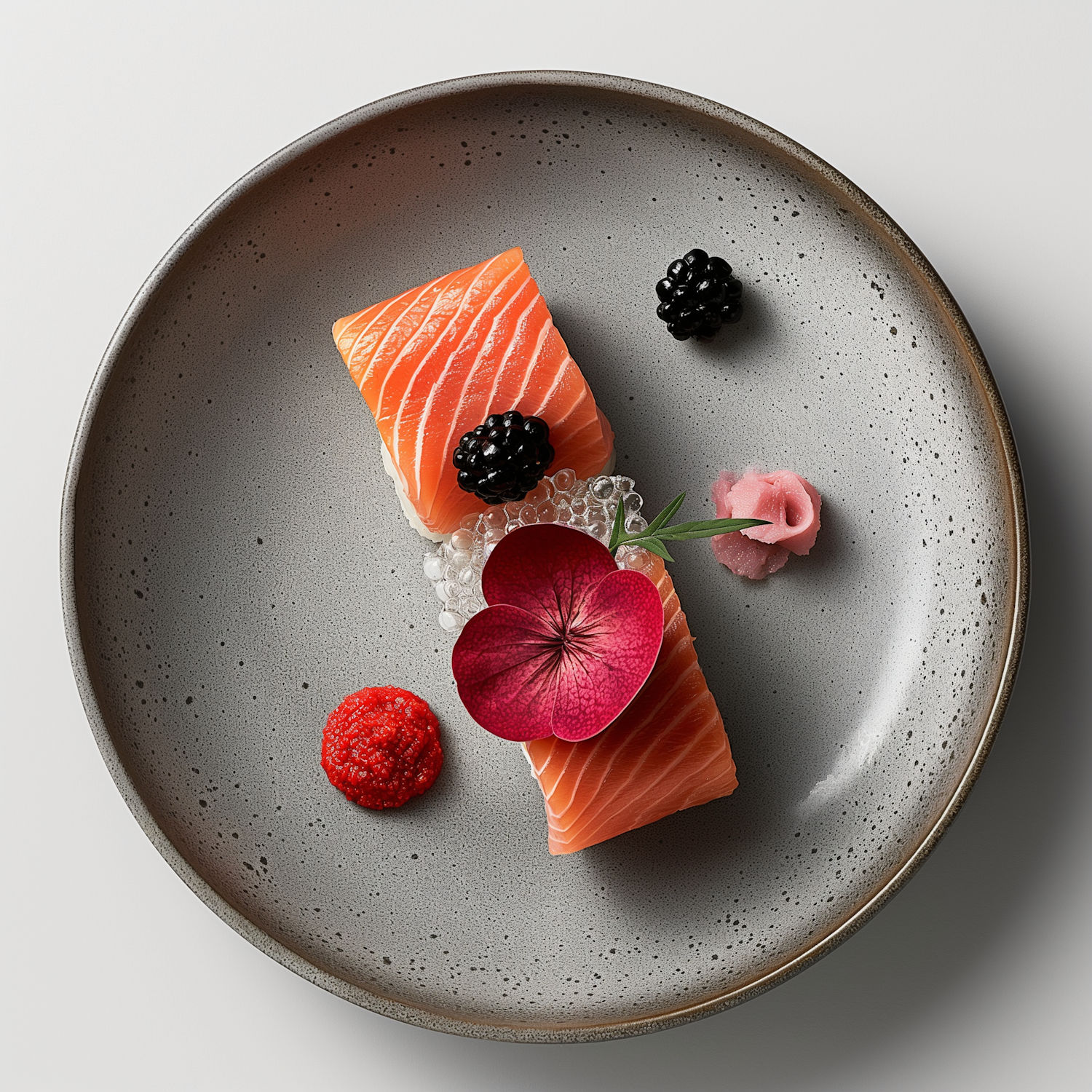 Elegant Salmon Sashimi Presentation