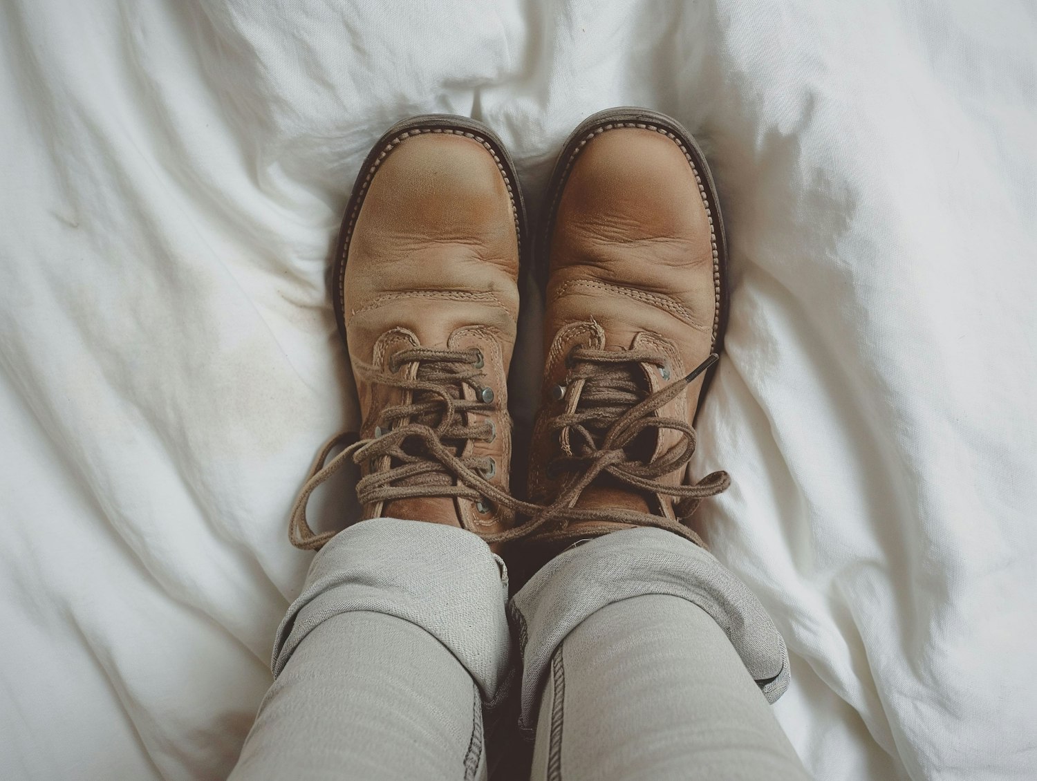 Well-Worn Tan Leather Boots