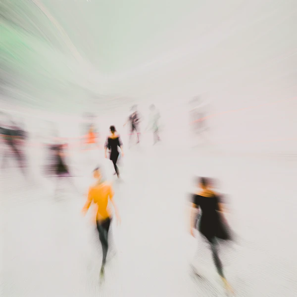 Blurred People Walking