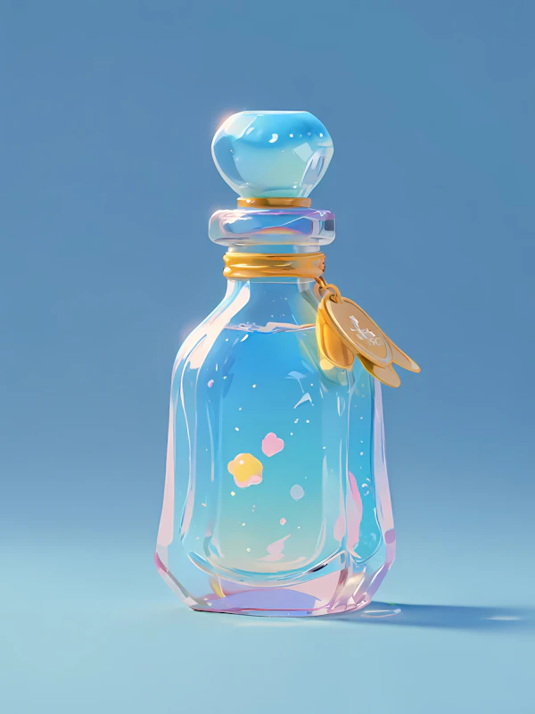 Whimsical Glass Bottle