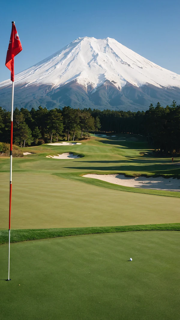 Golf Course with Mt. Fuji