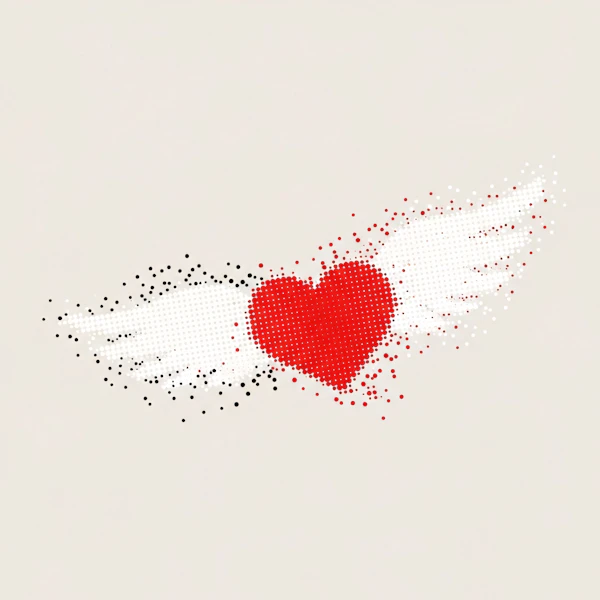 Heart with Wings Art