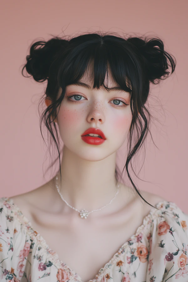 Elegant Freckled Portrait