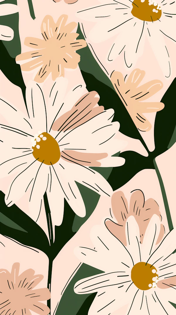 Modern Daisy Illustration