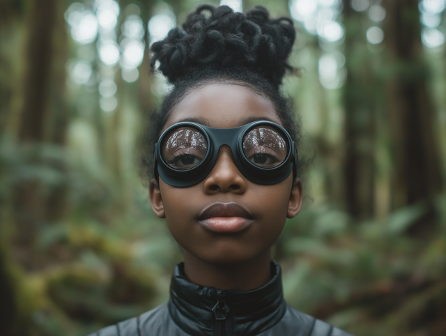 Young Explorer in Forest