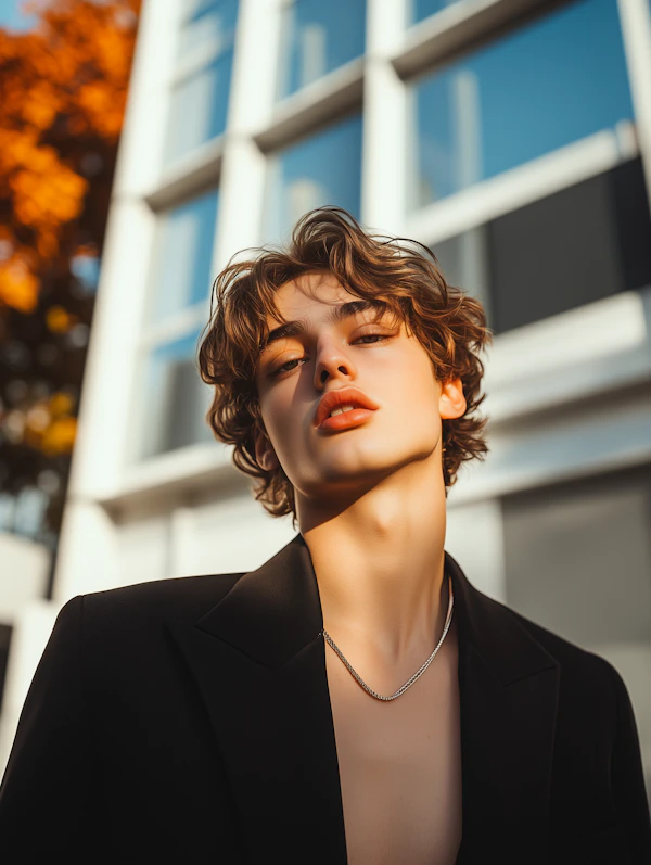 Portrait of a Young Person in Urban Setting