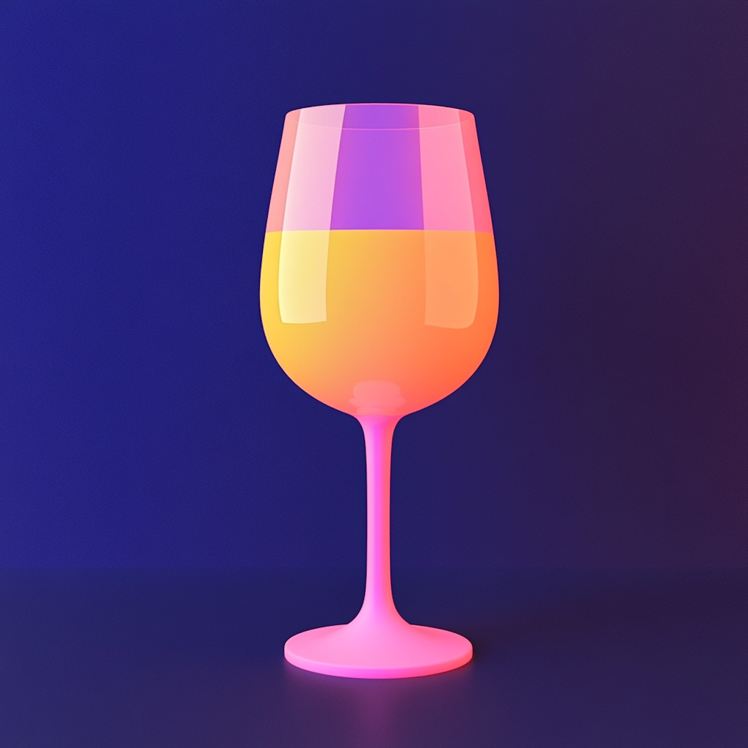 Stylized Gradient Wine Glass