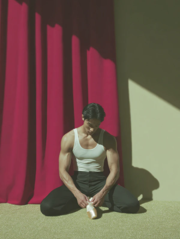 Ballet Dancer Preparing