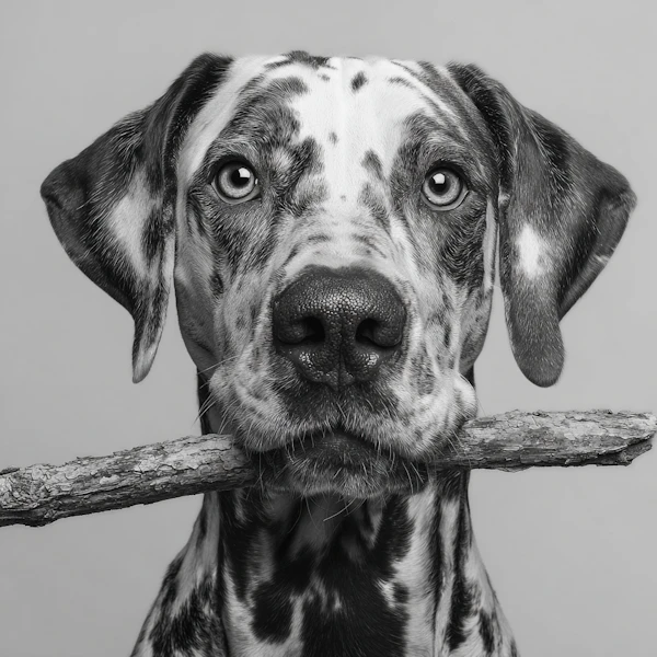 Dalmatian with Stick
