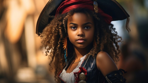 Young Girl in Pirate Costume