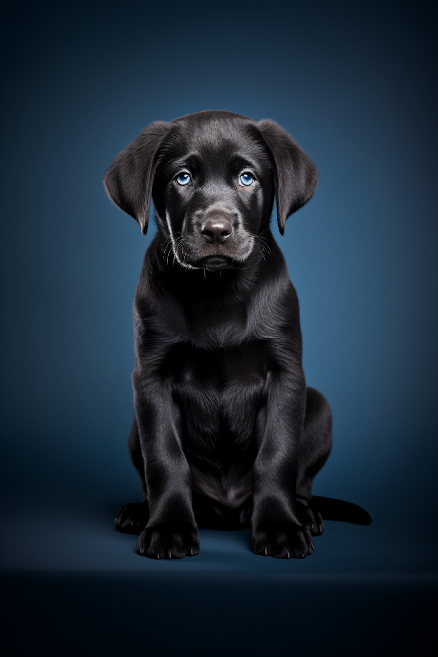 Blue-Eyed Black Labrador Puppy