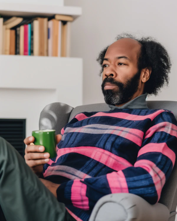 Man in Cozy Armchair