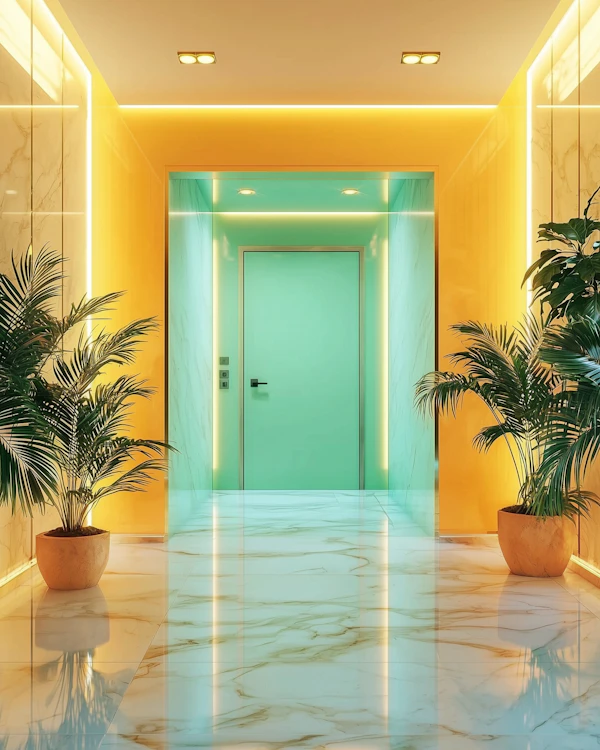 Modern Vibrant Hallway