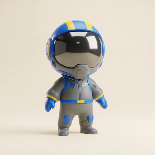 Stylized Astronaut Figure