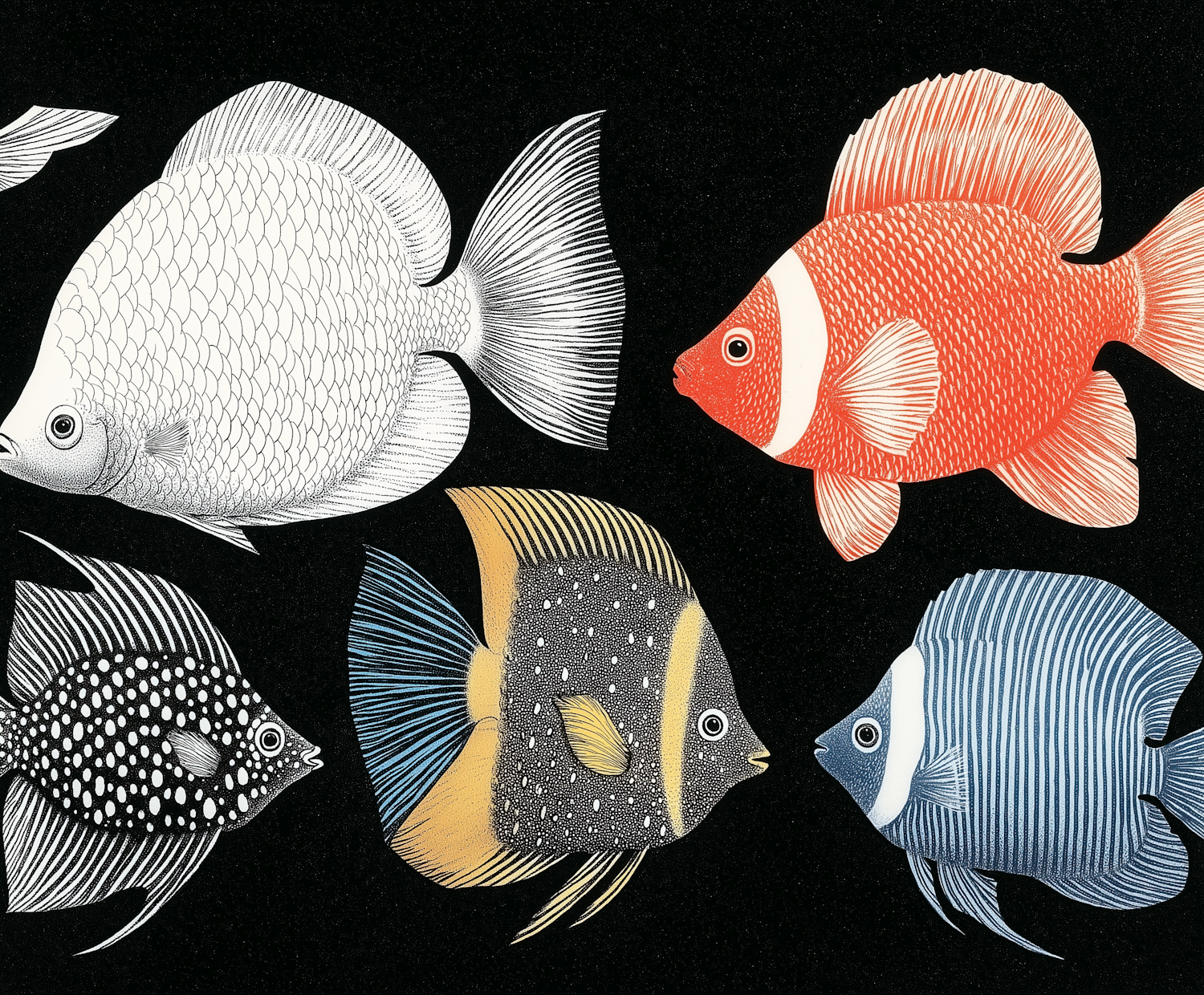 Stylized Tropical Fish Illustration