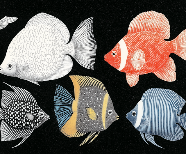 Stylized Tropical Fish Illustration