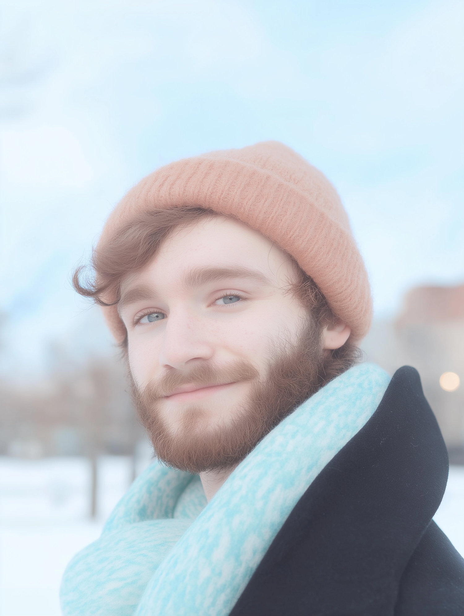 Young Man in Winter Attire