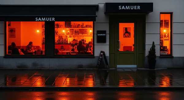 Cozy Cafe Exterior