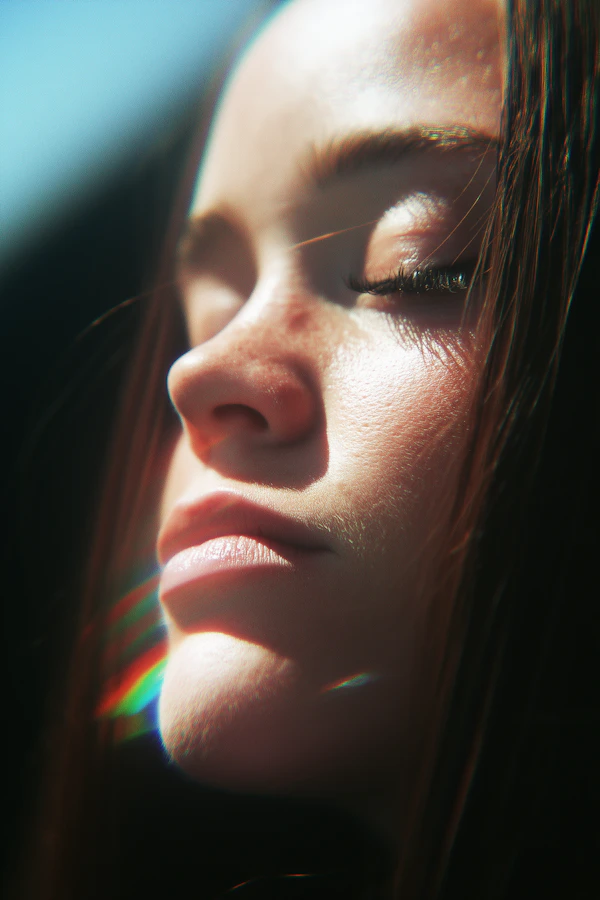 Serene Freckled Portrait