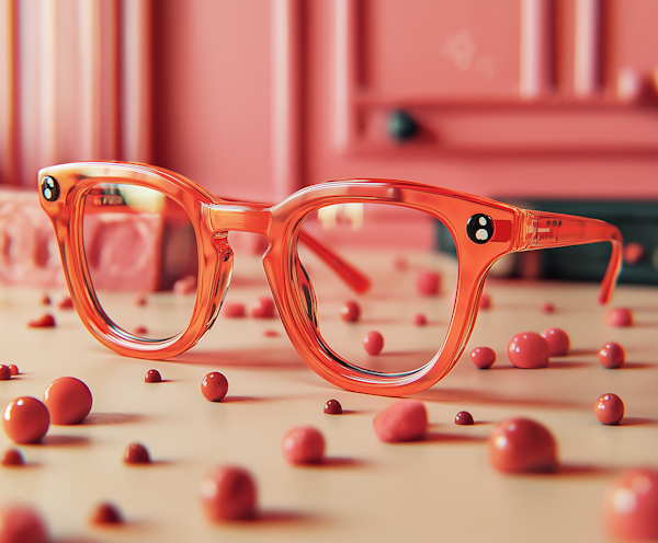 Translucent Orange Eyeglasses