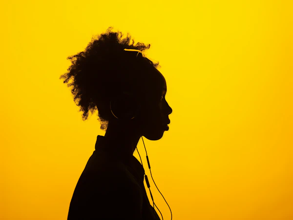 Contemplative Profile in Yellow