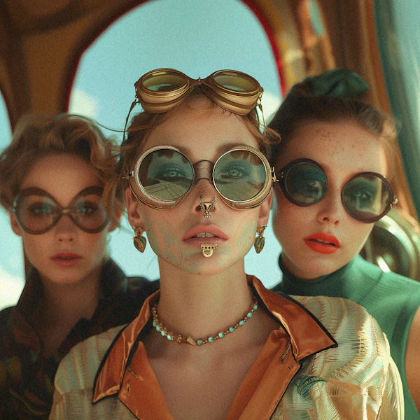 Stylized Trio of Women