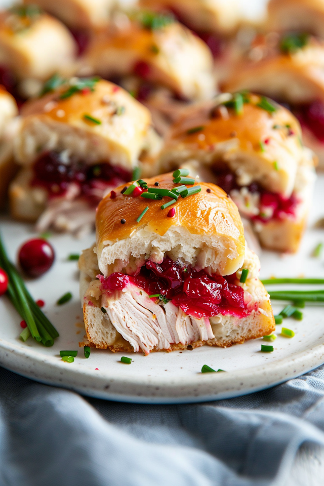 Festive Turkey Sliders with Cranberry Sauce