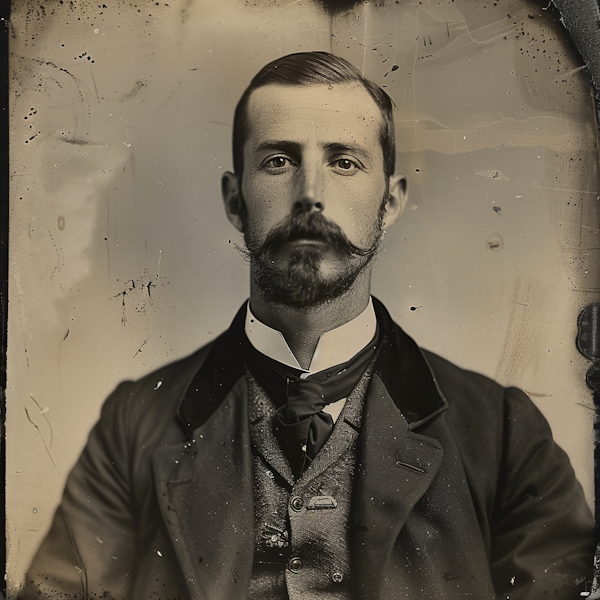 Vintage Portrait of a Bearded Man