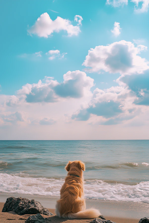 Golden Retriever Beach