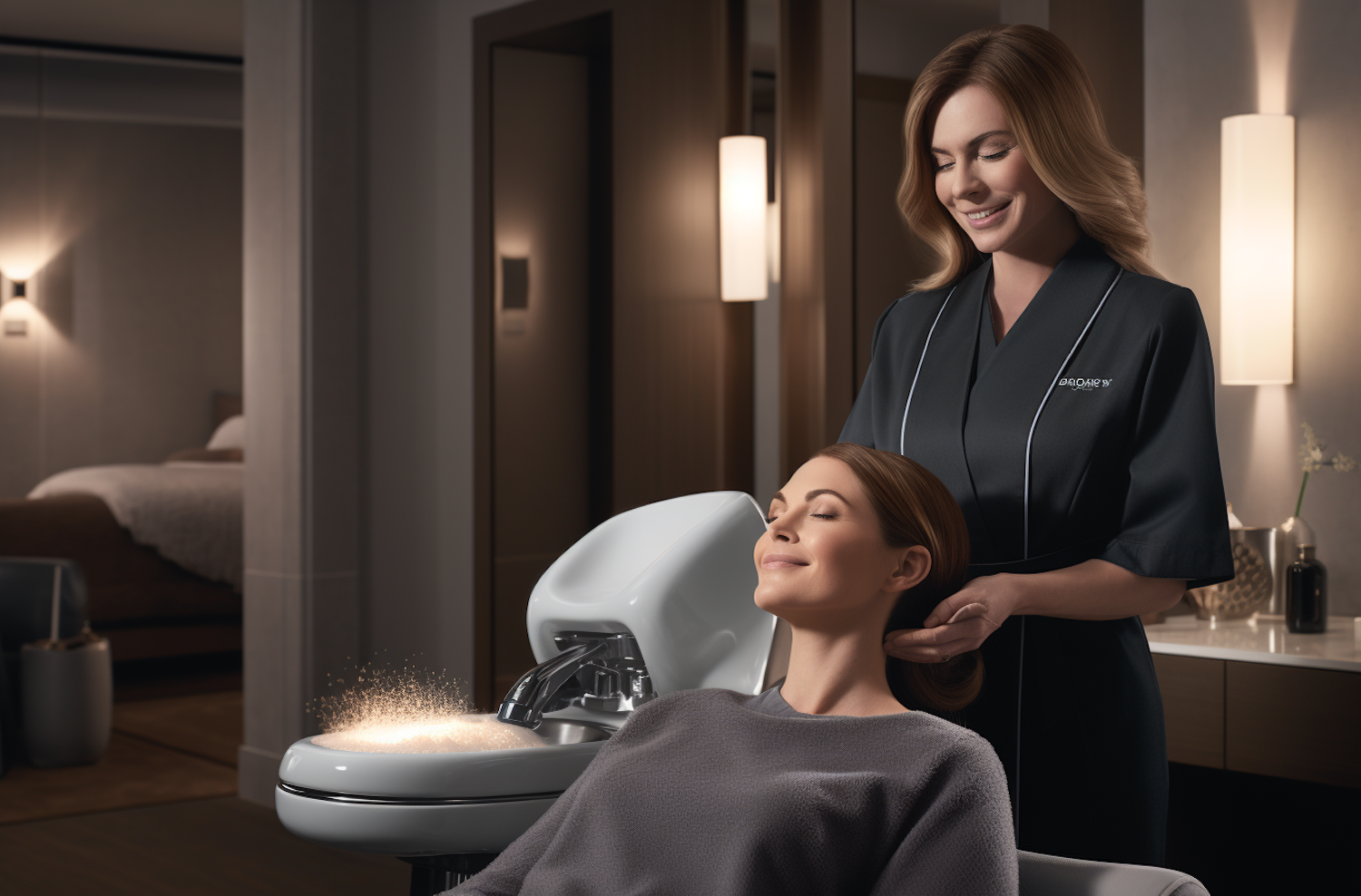 Luxurious Salon Pampering with Sparkling Hair Treatment