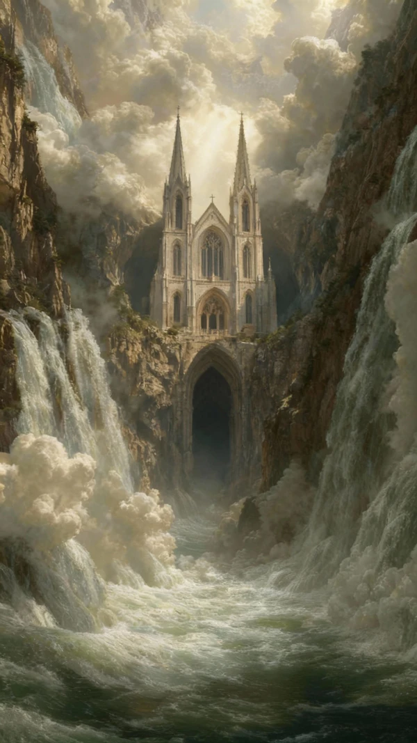 Gothic Cathedral Scene