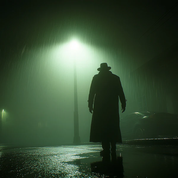 Noir Streetlight Scene