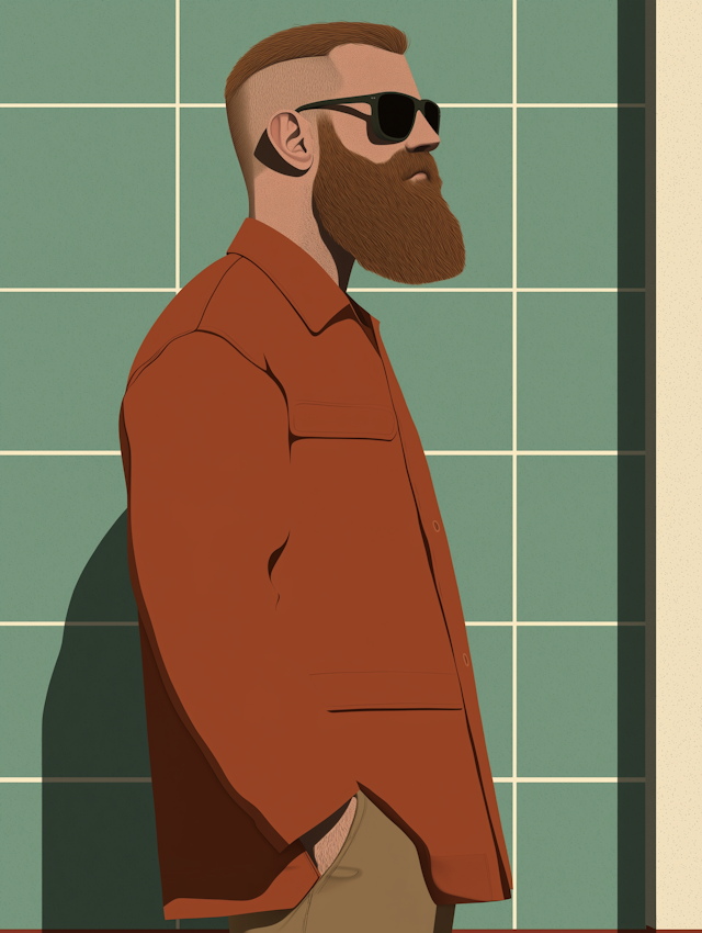 Stylized Man in Profile