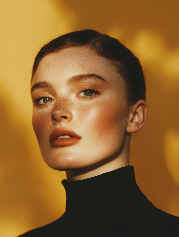 Close-up Portrait with Warm Background