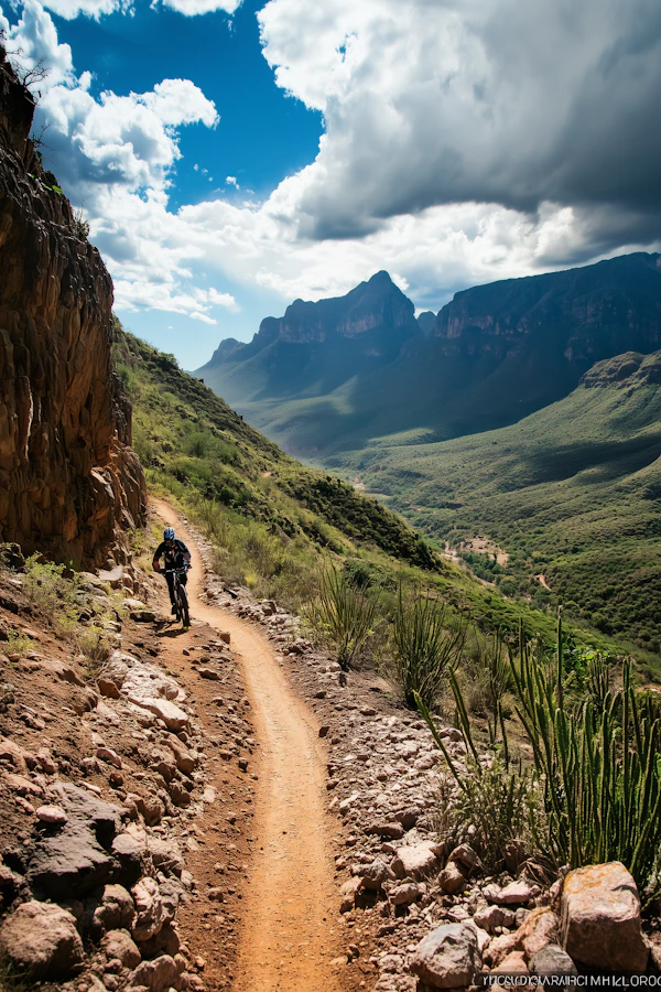 Mountain Trail Cyclist