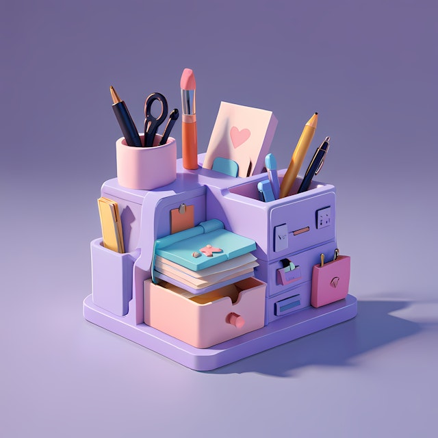 Pastel Desk Organizer