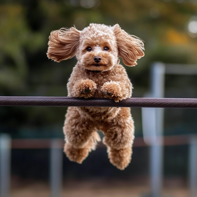 Playful Dog Jumping