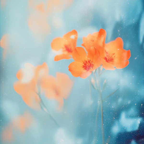 Dreamy Orange Flowers