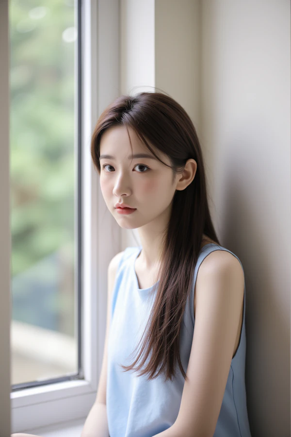 Thoughtful Woman by Window