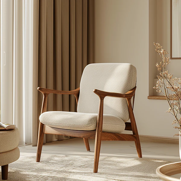Stylish Armchair in Well-Lit Room