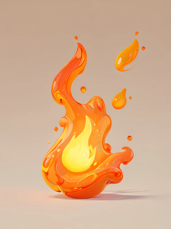 Glossy Flame Illustration
