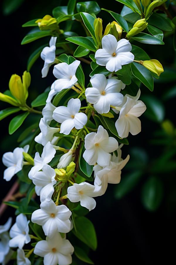 Vibrant Cascade of White Blossoms