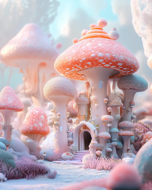Fantasy Mushroom Village