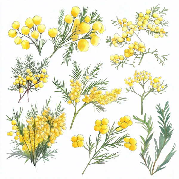 Mimosa Flower Artwork