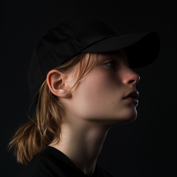 Black Hat Profile Portrait
